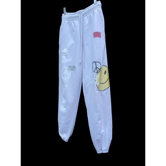 CHNGE Sweatpants Women's Chalk Love Peace - Size XXS - Picture 4 of 15